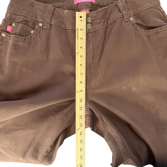 Womens 16W Brown Natural Fit Straight Leg  Jeans Pants Cotton Woman Within - Picture 5 of 12